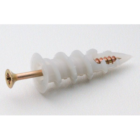 Zware elementen op een geïsoleerde muur bevestige